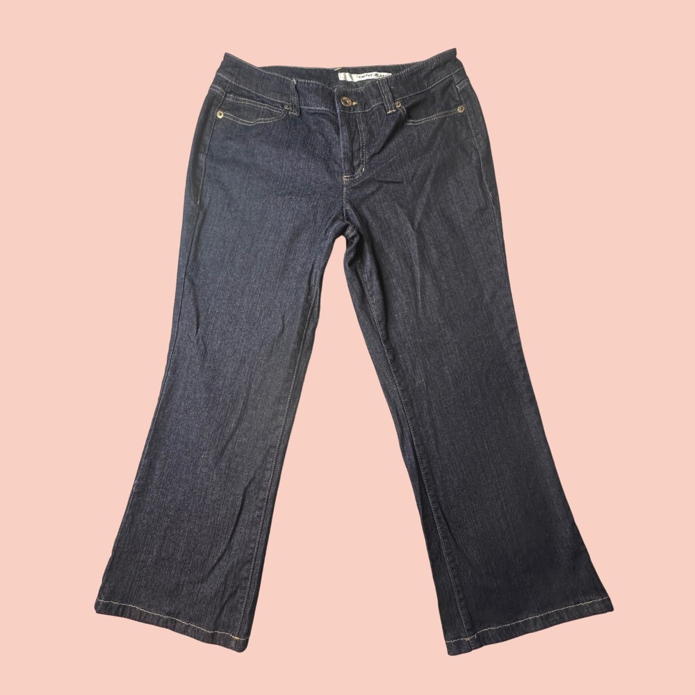 DKNY Jeans Pants Womens 14 Blue Soho Jean Bootcut Dark Wash Stretch Denim